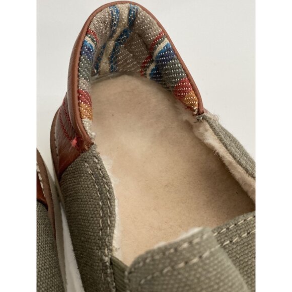 Sanuk Men's 9 Cozy Vibe Low Sugar Mat Slipper Stone Gray Canvas Shoes 1124251 - Picture 10 of 16